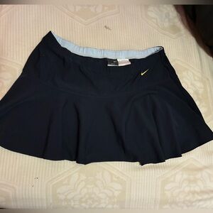 Nike Navy Athletic Skort with Yellow Swoosh